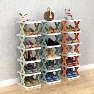 enthowother multi-layer shoe rack storage organizer, creative multi-layer shoe rack (blue,6-layer)