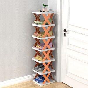 Enthowother Multi-Layer Shoe Rack Storage Organizer, Creative multi-layer shoe rack (Blue,6-layer)