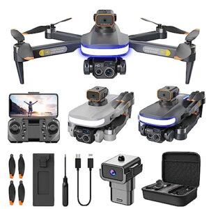 4k hd camera wifi fpv foldable rc drone - altitude hold headless mode trajectory flight one key start remote control circle fly mini drone quadcopter toys gifts for boys girls (black)