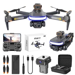 4K HD Camera WiFi FPV Foldable RC Drone - Altitude Hold Headless Mode Trajectory Flight One Key Start Remote Control Circle Fly Mini Drone Quadcopter Toys Gifts for Boys Girls (Black)