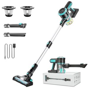 14000+ Positive 5.0 Rev ie ws Cordless Vacuum, 210W Vacuum Cleaner 25KPA Powerful Suction with 2200mAh Powerful Lithium Batteries, Up to 35 Mins Runtime Handheld Vacuum Cleaner for Hard Floor