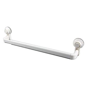 wall single towel bar, suction cup towel rack fine crafted modern style retractable for bathroom (white)