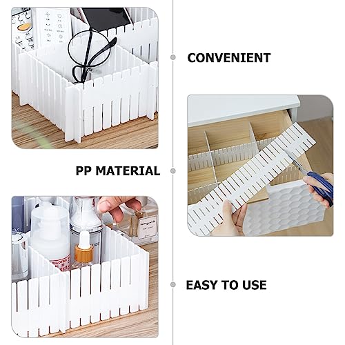 Alipis Plastic Drawers 12 Pcs Drawer Dividers Adjustable Drawer Organizer Diy Plastic Grid Closet Separator Tidy Organizer Container for Socks Underwear Makeup Plastic Storage Drawers