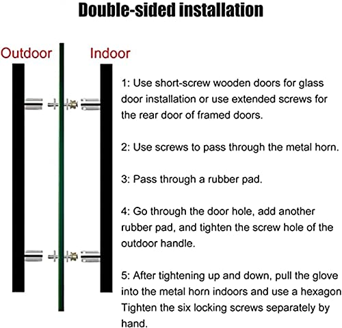 23.6in/31.5in/47.2in/59in Sliding Door Handle,Heavy-Duty Stainless Steel Push Pull Door Handle with Fittings,for Shower Glass Sliding/n Door/Interior Exterior Door