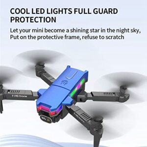 Mini Drone with Dual 4K HD FPV Camera Remote Control Toys Gifts For Kids Adults with Altitude Hold Mode Function, Headless Mode One Key Start, Trajectory Flight, 3-Level Flight Speed (Blue)