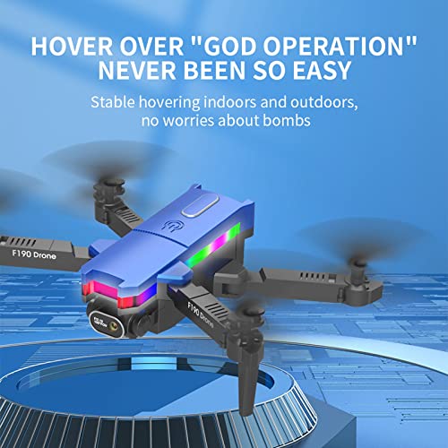 Mini Drone with Dual 4K HD FPV Camera Remote Control Toys Gifts For Kids Adults with Altitude Hold Mode Function, Headless Mode One Key Start, Trajectory Flight, 3-Level Flight Speed (Blue)