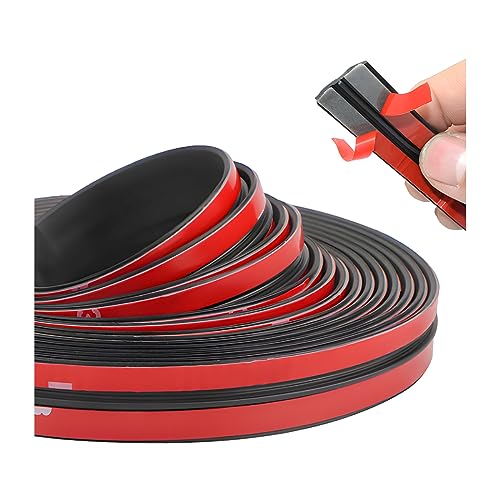 BESULEN 26 Ft Car Windshield Weather Stripping, 14mm+19mm T Shape Adhesive Rubber Seal Strip, Auto Sunroof Sealing Gasket, Front Rear Windshield Trim Stripping Leak Sound Proofing Weatherstrip