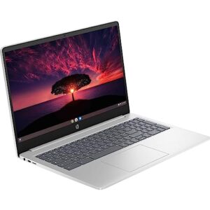 HP Chromebook 8GB RAM for School Students Adults| 4Core Intel Processor N200 |15.6inch IPS Display| Backlit Keyboard| Wireless Wi-Fi6| USB Type C| Webcam| Fast Charge (8GB RAM |64GB eMMC+32G SD Card)