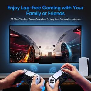 Wireless Retro Game Console, 40+ Emulators Console, Plug and Play Video Game Console, 128GB Built in 40000+ Video Games, HDMI Output, 2.4G Wireless Controllers, Great Gifts for Children and Adults