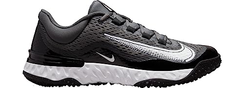 Nike Alpha Huarache Elite 4 Turf DJ6523-011 Black/Dark Smoke Grey/Light Smoke Grey/White Men's Baseball Shoes 10 US