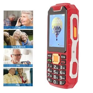 2G Unlocked 2.8in HD Screen Senior Cellphone with Flashlight, Cell Phone, 3D Big Button Big Font Dual Card 1.3 MP Camera Easy to Use 32MB, 64MB Senior Mobile Phone (Red)