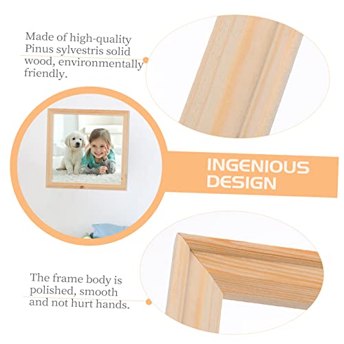 Empty Photo Frames 5pcs Empty Frame Solid Wood Picture Frame Home Decorations Photo Collage Frame Natural Wood Frame Rustic Wooden Picture Frame Photo Frames Oil Painting Frame