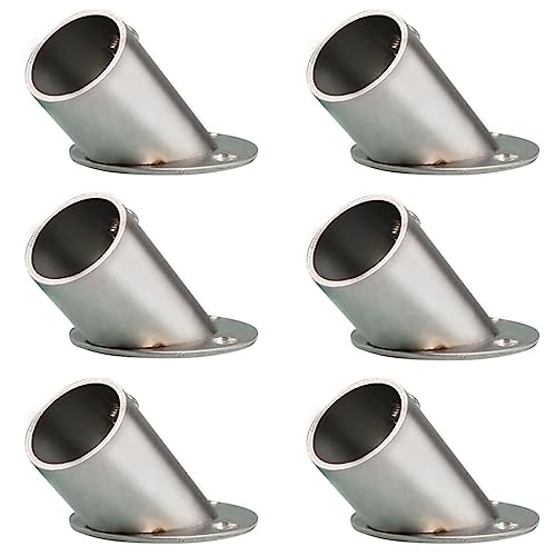 Bevel Angle Flange Base Metal Curtain Rod Shower Curtain Holders Pipe Supports Shower Curtain Closet Rod Holders