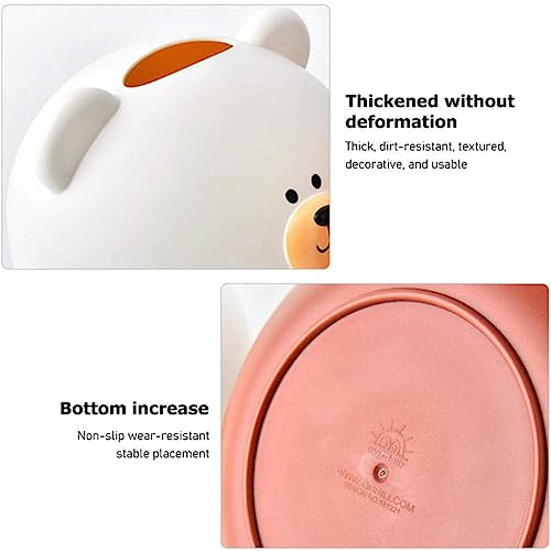 Cute Bear Tissue Box,Tissue Box Holder，Toilet Paper Holder Stand， Roll Paper Storage Box, Round Tissue Box Container, Napkin Towel Holder,Tissue Box Cover, for Kitchen, Living Room