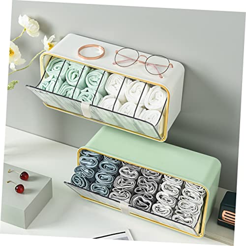 CAXUSD 1 Set Wall Hanging Sock Box Wardrobe Cabinet Clear Organizer Drawers Closet Drying Rack Underwear Cabinet Organizer Compartment Underwear Organizer Wall Drawer Organizer Bra Abs