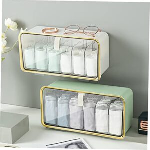 CAXUSD 1 Set Wall Hanging Sock Box Wardrobe Cabinet Clear Organizer Drawers Closet Drying Rack Underwear Cabinet Organizer Compartment Underwear Organizer Wall Drawer Organizer Bra Abs