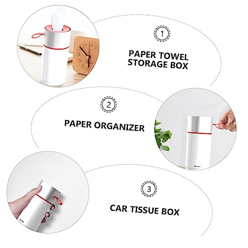 Alipis Box Car Tissue Box Paper Towel Dispenser Tissues Round Cylinder Box Car Paper Towel Holder Plastic Paper Towel Holder Plastic to Go Containers Disposable Paper Towels Abs Sun Visor