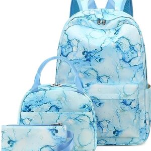 CAMTOP School Backpack for Girls Boys Teens Bookbag Set Tie Dye Kids Backpack 3 In 1,School Bags with Lunch Box Pencil Case