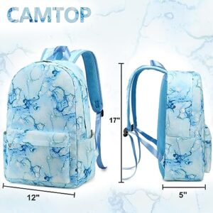 CAMTOP School Backpack for Girls Boys Teens Bookbag Set Tie Dye Kids Backpack 3 In 1,School Bags with Lunch Box Pencil Case