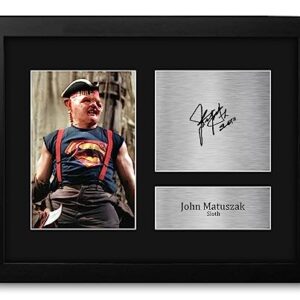 HWC Trading John Matuszak The Goonies Sloth Framed Gifts Printed Signed Autograph Picture for Movie Memorabilia Fans - US Letter Size