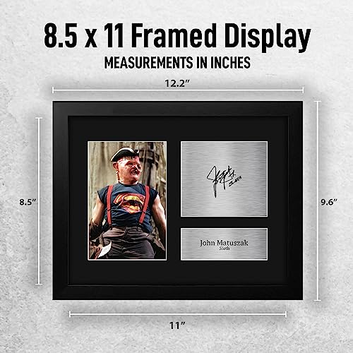 HWC Trading John Matuszak The Goonies Sloth Framed Gifts Printed Signed Autograph Picture for Movie Memorabilia Fans - US Letter Size