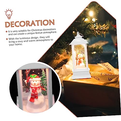 NOLITOY 1pc Lantern Vintage Decor Christmas Decor Outdoor Pendant Light Xmas Water Christmas Lighted Snow Globes Lighted Christmas Snow Globe Lantern Party Supply Party Scene Decor White