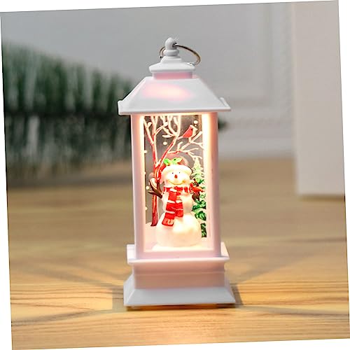 NOLITOY 1pc Lantern Vintage Decor Christmas Decor Outdoor Pendant Light Xmas Water Christmas Lighted Snow Globes Lighted Christmas Snow Globe Lantern Party Supply Party Scene Decor White