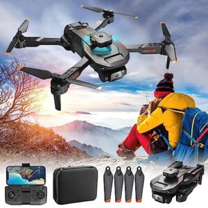 drone with camera for adults, foldable fpv drone with electrionic regulation dual 1080p wifi camera gesture control rc quadcopter for kids adults