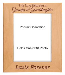 precisionnc engraving grandfather granddaughter gift love between a grandpa and granddaughter lasts forever engraved wood picture frame fathers day