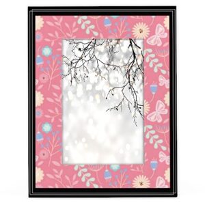 lakiniss 5x7 picture frame, picture frames for wall eco friendly wood 5x7 frame durability black frames poster frames gallery photo frame picture frames 5x7 (flora exploration prints)