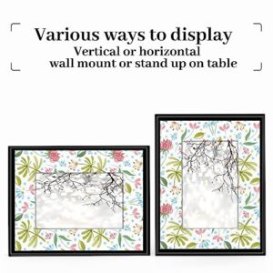 Lakiniss 4x6 Picture Frame, Picture Frames for Wall Eco Friendly Wood 4x6 Frame Durability Black Frames Poster Frames Gallery Photo Frame Picture Frames 4x6 (Lovely Flower Artwork Designs)