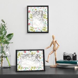 Lakiniss 4x6 Picture Frame, Picture Frames for Wall Eco Friendly Wood 4x6 Frame Durability Black Frames Poster Frames Gallery Photo Frame Picture Frames 4x6 (Lovely Flower Artwork Designs)