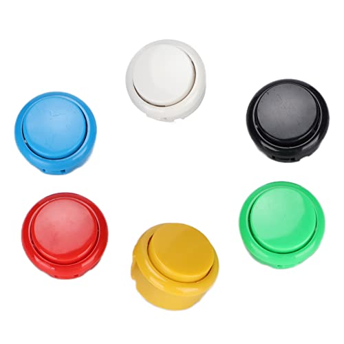 12Pcs 30mm Arcade Joystick, Game Console Buttons for Hori and for MadCatz Joysticks, Replacement Button for Arcade Joystick Game Console