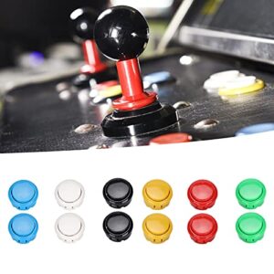 12Pcs 30mm Arcade Joystick, Game Console Buttons for Hori and for MadCatz Joysticks, Replacement Button for Arcade Joystick Game Console