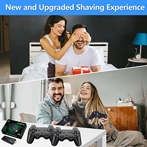 Nostalgia Stick Game,Wireless Retro Game Console, Dual 2.4G Wireless Controllers Gamepad 4K Game Stick,Plug and Play Video Game Consoles with bulit in 13000 +Games,Handheld Game Stick for Kids Adults