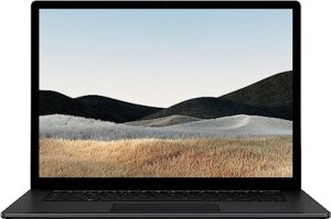 microsoft surface laptop 4 commercial: touchscreen windows laptop with amd ryzen5 4680u, 16gb ram, 256gb removable ssd - high-performance black 7is-00005 (renewed)