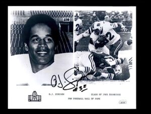 oj simpson jsa coa signed 8x10 autograph photo bills