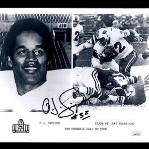 OJ Simpson JSA Coa Signed 8x10 Autograph Photo Bills