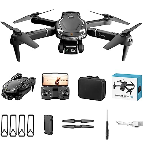 HD FPV Camera Drone - Dual 4K HD Camera Remote Control, RC Quadcopter With Auto Return, Newly Start Speed Adjustment, Gifts For Boys & Girls