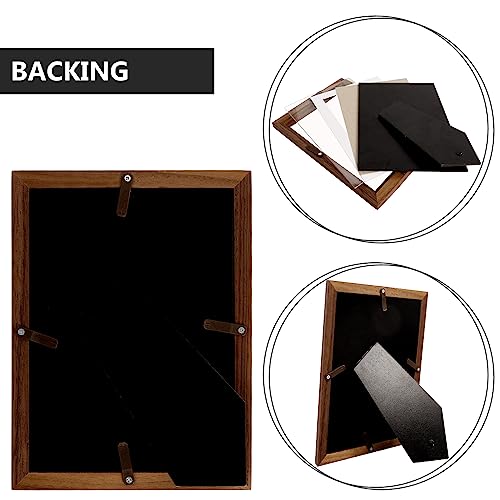 H-A 8x10 Picture Frames with Mat, Rustic Natural Wood Photo Frame for Tabletop (1 pcs)