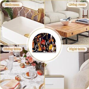 Kigai Napkin Holder for Table Wine Themes Clear Paper Towel Napkin Holders Standing Napkin Dispenser for Kitchen, Bathroom, Dining Table, Countertop