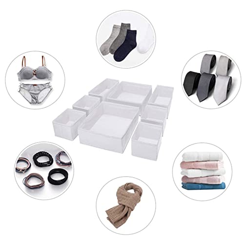 PHILISENMALL 8pcs Drawer Storage Organizer Versatile Sturdy Storage Box for Socks Underwear Bra