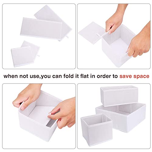 PHILISENMALL 8pcs Drawer Storage Organizer Versatile Sturdy Storage Box for Socks Underwear Bra