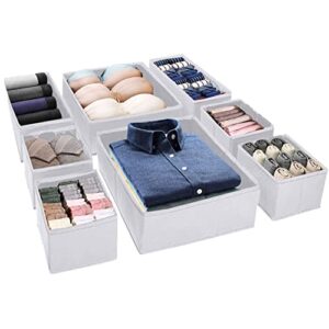 PHILISENMALL 8pcs Drawer Storage Organizer Versatile Sturdy Storage Box for Socks Underwear Bra