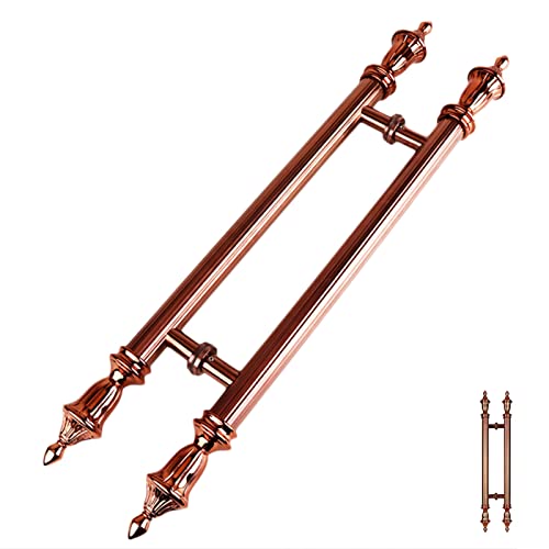 JUNZAI Handles Furniture Front Door Pull Handle Double Sided Vintage Door Push Bar Sliding Barn Door Hardware for Homes Interior Exterior Decor Large Front Door Bar Easy to Insta