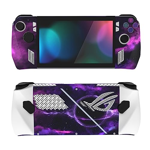 PlayVital 2 Set Protective Skin Decal for ROG Ally, Custom Stickers Vinyl Wraps for ROG Ally Handheld Gaming Console - Purple Deep Space