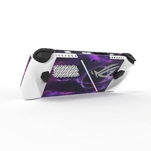 PlayVital 2 Set Protective Skin Decal for ROG Ally, Custom Stickers Vinyl Wraps for ROG Ally Handheld Gaming Console - Purple Deep Space