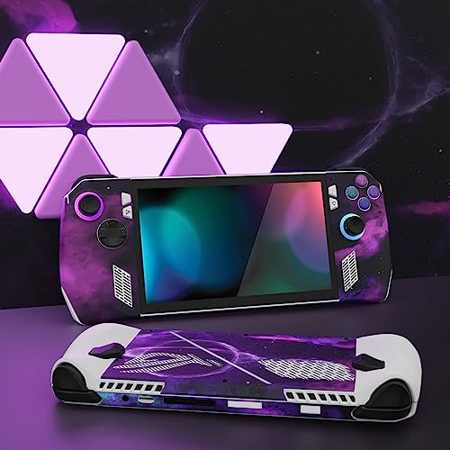 PlayVital 2 Set Protective Skin Decal for ROG Ally, Custom Stickers Vinyl Wraps for ROG Ally Handheld Gaming Console - Purple Deep Space