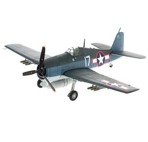 fmochangmdp fighter 3d puzzles plastic model kits, 1/48 scale us f4u-5n corsair fighter model, adult toys and gift, 8.5 x 10.3inchs