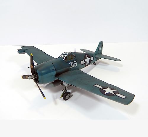 FMOCHANGMDP Fighter 3D Puzzles Plastic Model Kits, 1/48 Scale US F4U-5N Corsair Fighter Model, Adult Toys and Gift, 8.5 x 10.3Inchs